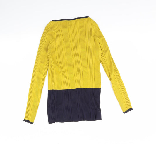 M&S Womens Yellow Pullover Jumper Size 16