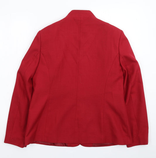 EWM Womens Red Jacket Blazer Size 14