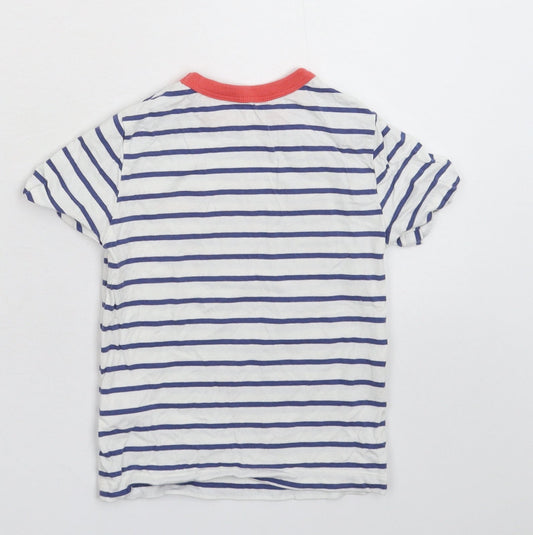 Gap Baby White Striped Basic T-Shirt Size 24 Months