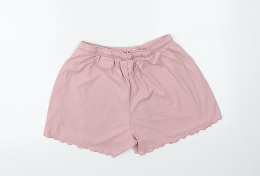 PINAPPLE Womens Pink Cut-Off Shorts Size S - STRECHY WAISTBAND