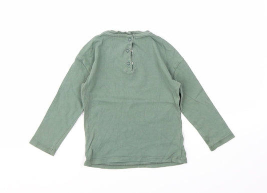 George Girls Green Basic T-Shirt Size 12-18 Months