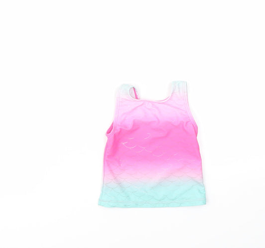 George Girls Multicoloured Geometric Basic T-Shirt Size 12-18 Months - SWIMMIMG TOP