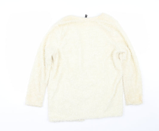 H&M Womens Beige Cardigan Jumper Size S