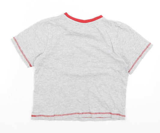 Emoji Boys Grey Basic T-Shirt Size 8-9 Years - Game Time