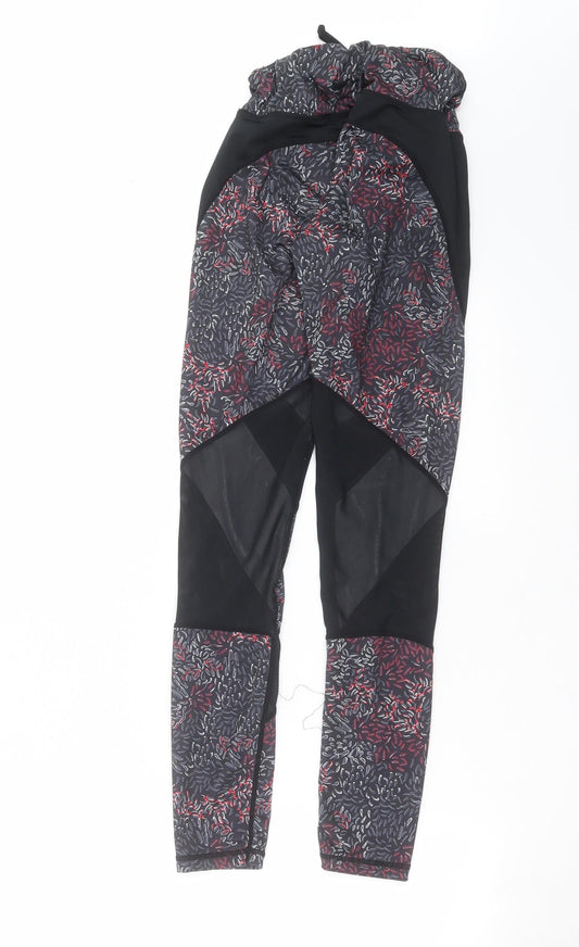 Crane Womens Black Geometric Compression Leggings Size S L29 in
