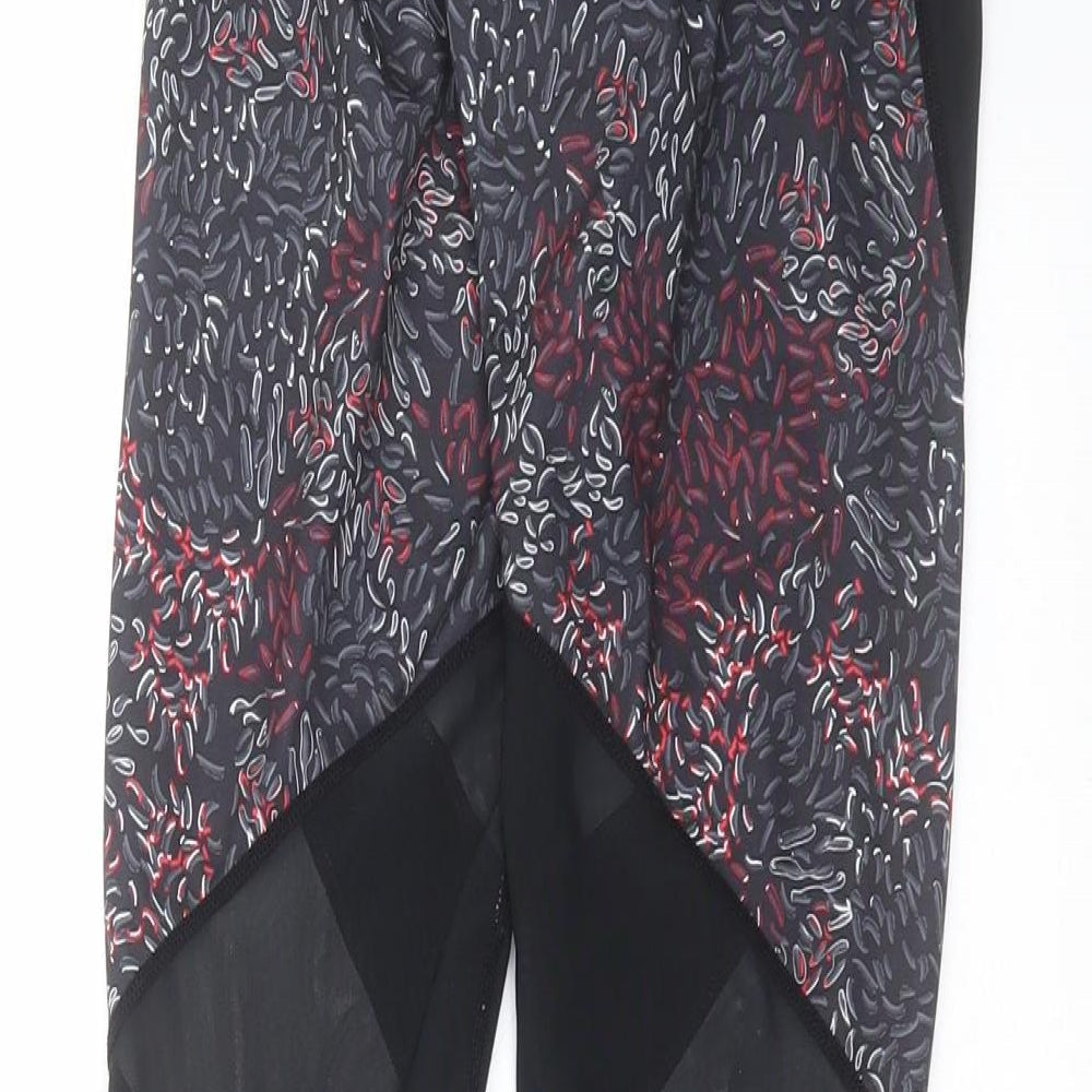 Crane Womens Black Geometric Compression Leggings Size S L29 in