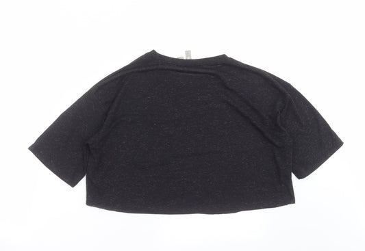 ASOS Womens Black Cropped T-Shirt Size 8