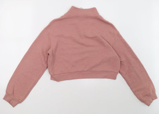 H&M Womens Pink Pullover Sweatshirt Size XS