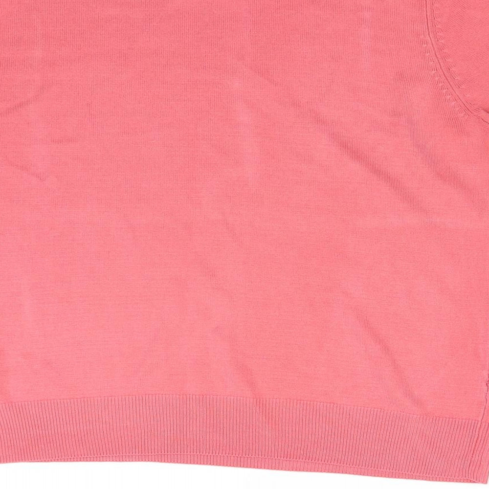 M&S Womens Pink Knit Pullover Jumper Size 16