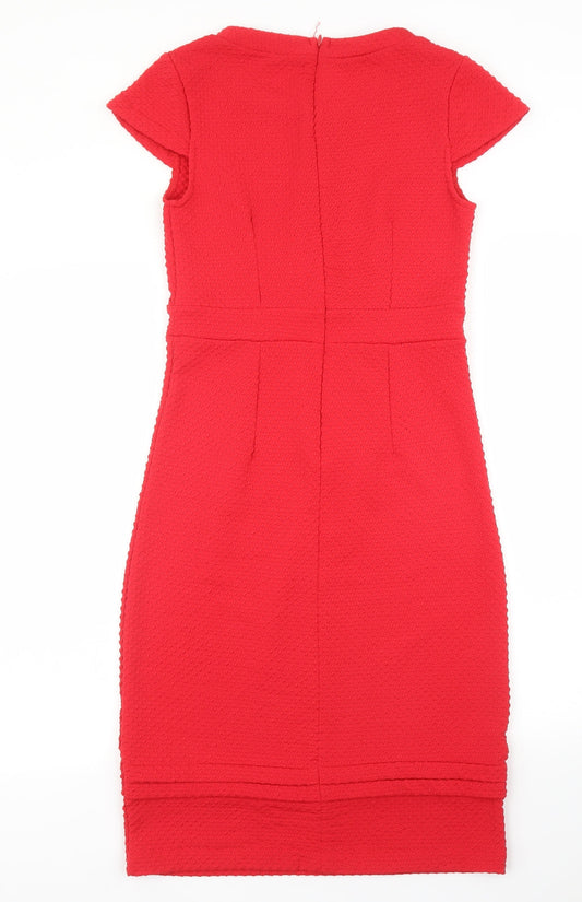Fever London Womens Red A-Line Size 8