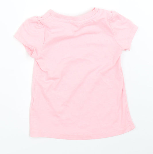 So Cute Girls Pink Basic T-Shirt Size 12-18 Months