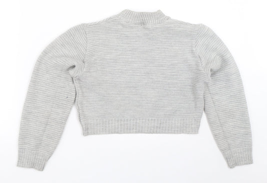 PRETTYLITTLETHING Womens Grey Pullover Jumper Size 16