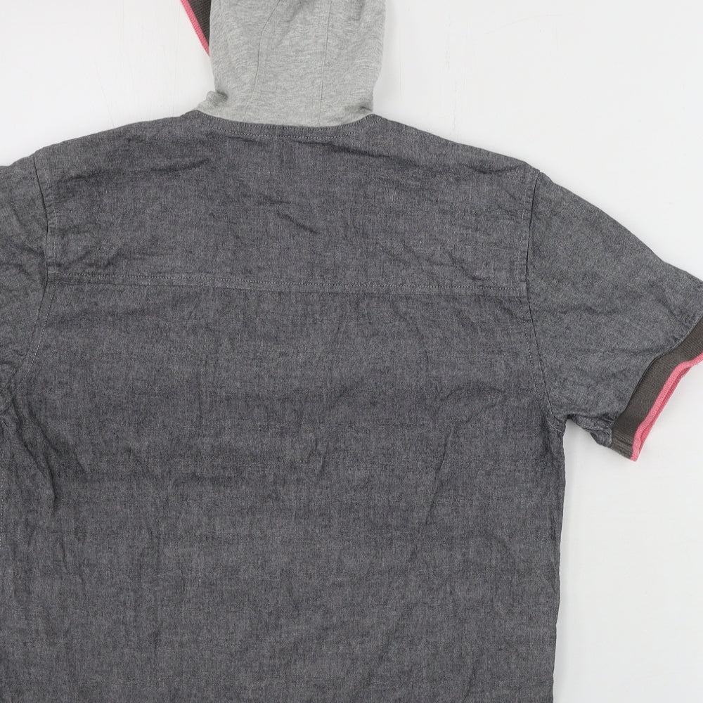 Marks and Spencer Girls Grey Basic Button-Up Size 11 Years
