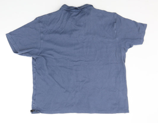 Colin Montgomerie Mens Blue Polo Size L