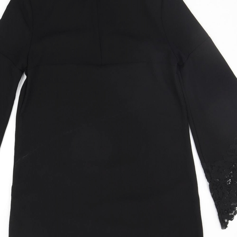 Zara Womens Black Houndstooth A-Line Size XS