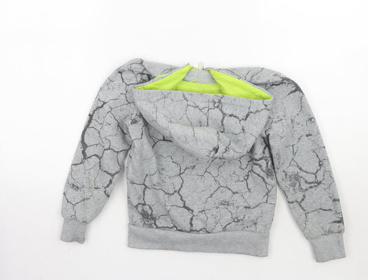 Chika chika Girls Grey Geometric Jacket Coat Size 6 Years