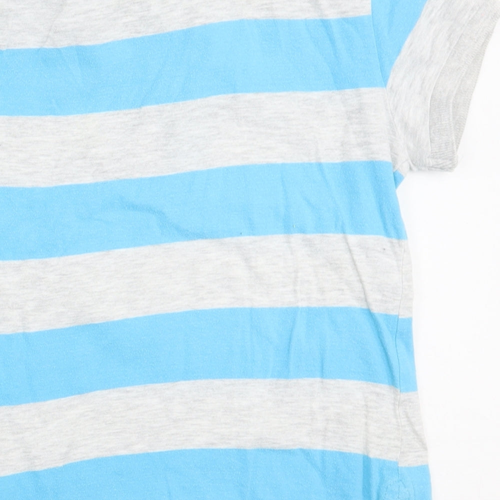 Primark Boys Blue Striped Pullover Polo Size 4-5 Years