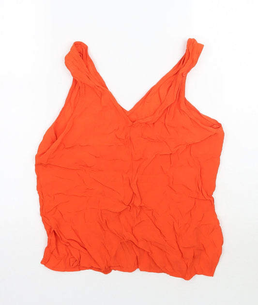 River Island Womens Orange Basic Tank Size 10