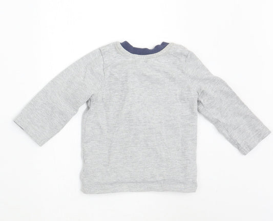 George Boys Grey Basic T-Shirt Size 6-9 Months