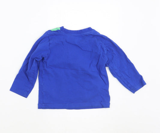Bluezoo Boys Blue Basic T-Shirt Size 12-18 Months