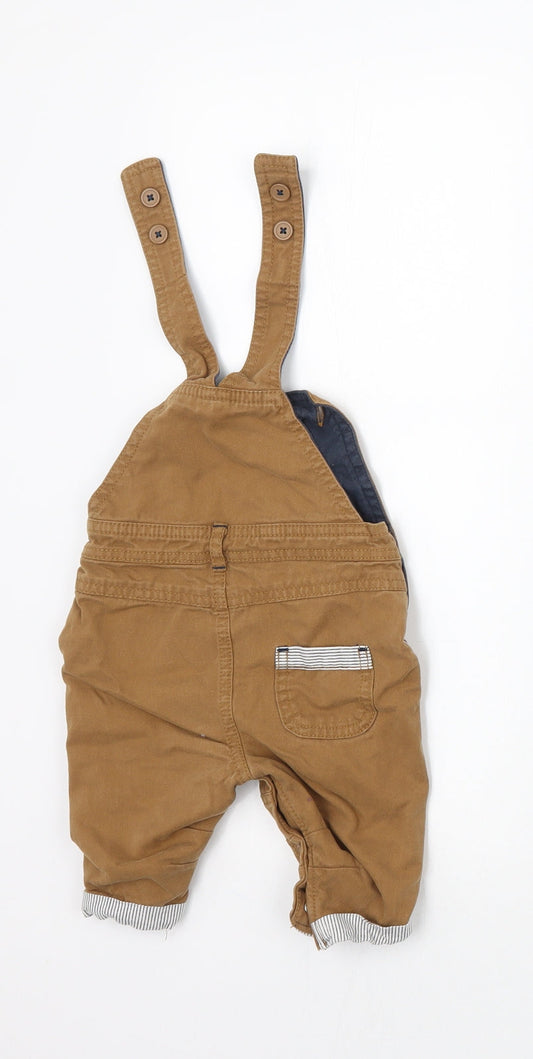 NEXT Boys Brown Dungaree One-Piece Size 0-3 Months