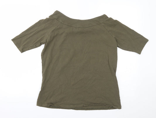 LABEL BE Womens Green Basic Blouse Size 16