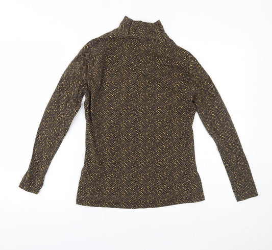 Marks and Spencer Womens Brown Animal Print Basic Blouse Size 10