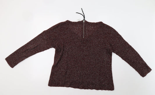 VERO MODA Womens Purple Pullover Jumper Size M