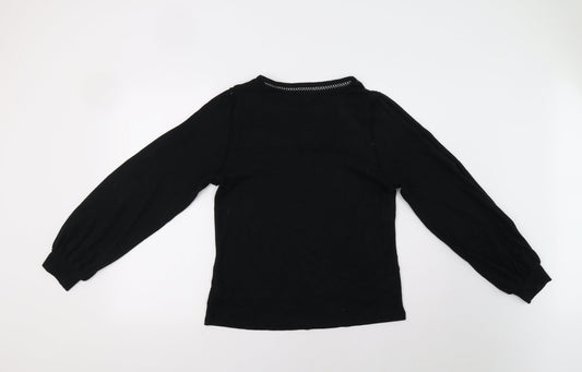 NEXT Womens Black Henley Jumper Size 12