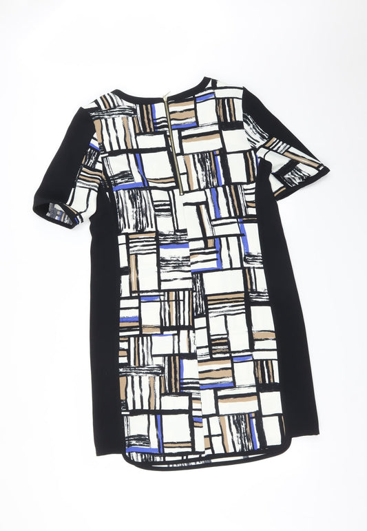 M&S Womens Multicoloured Check A-Line Size 12