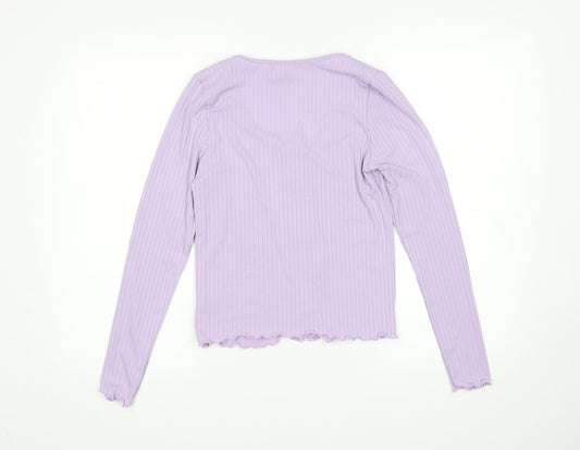 New Look Womens Purple Full Zip Jumper Size 10