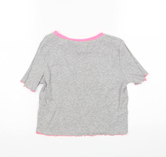 Select Womens Grey Basic T-Shirt Size 12