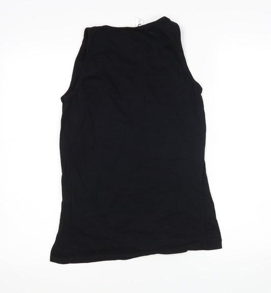 Jane Womens Black Basic Tank Size L