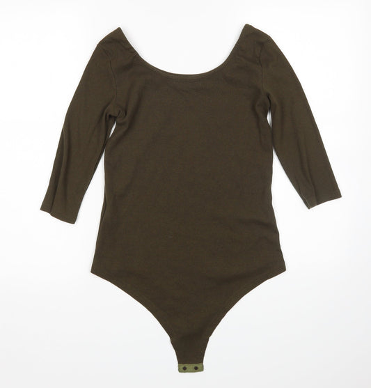 Aikha Womens Green Bodysuit One-Piece Size L