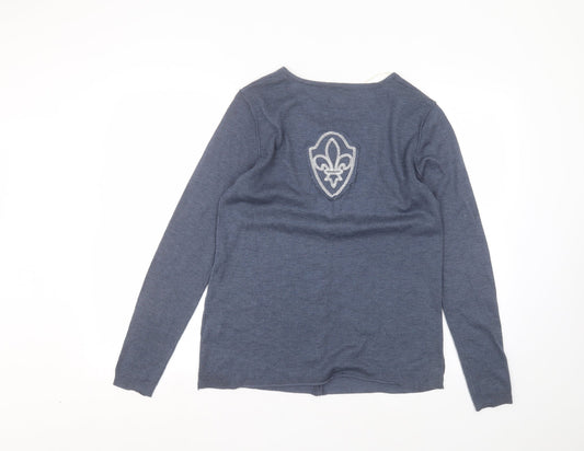 Carling Womens Blue Cardigan Jumper Size L