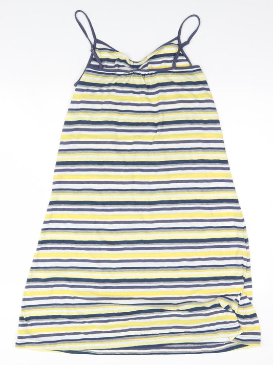 Preworn Womens Multicoloured Striped A-Line Size 12