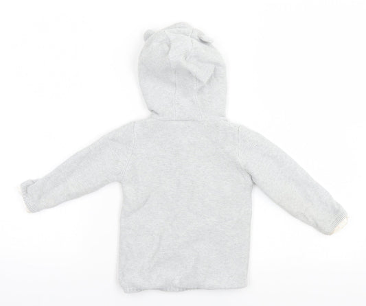 PURE Collection Baby Grey Cardigan Jumper Size 18-24 Months