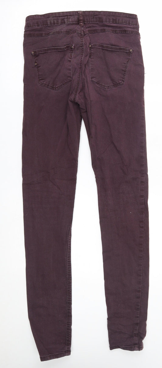 Preworn Womens Red Skinny Jeans Size 10 L31 in - super skinny