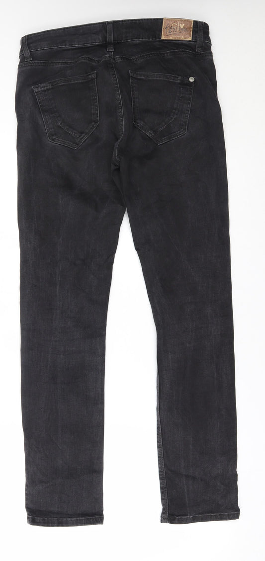 CV Womens Black Straight Jeans Size 12 L29 in