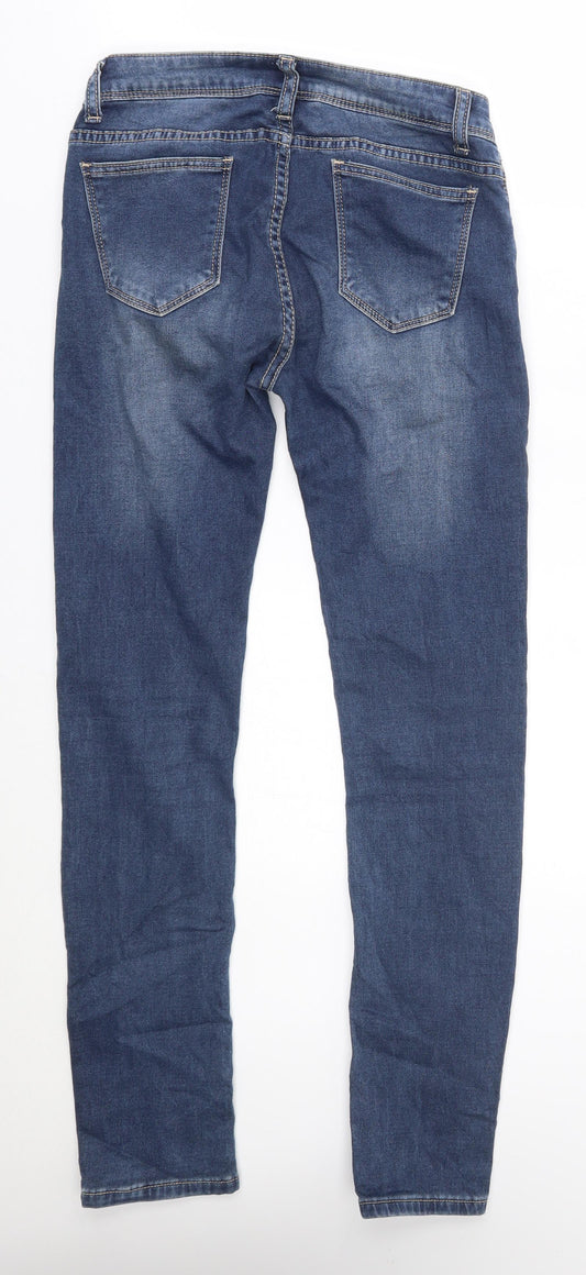 Preworn Womens Blue Straight Jeans Size L L29 in