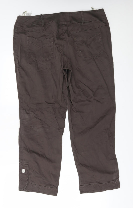 zucchero Womens Brown Trousers Size 10 L27 in