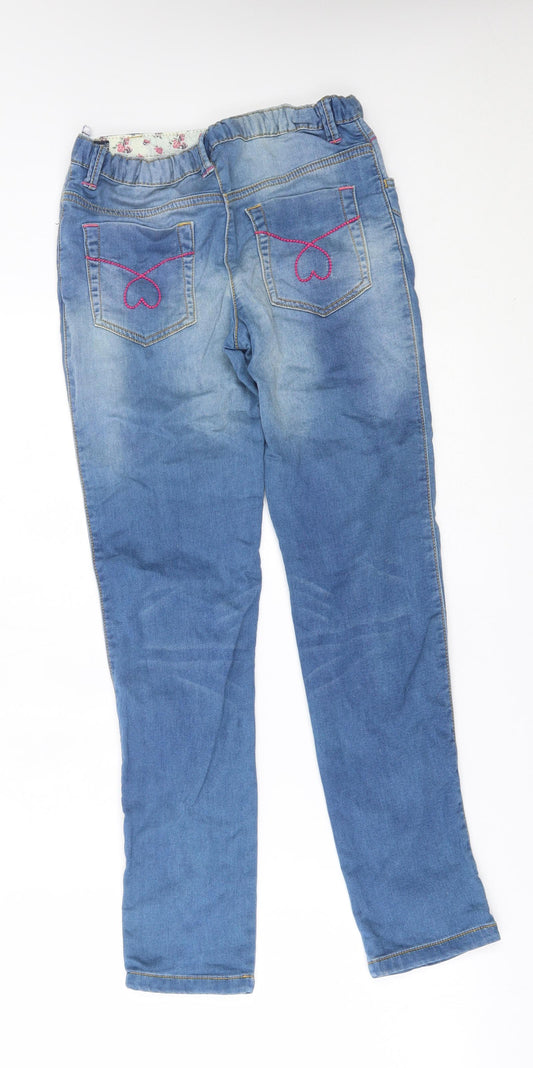 Nutmeg Girls Blue Skinny Jeans Size 10-11 Years