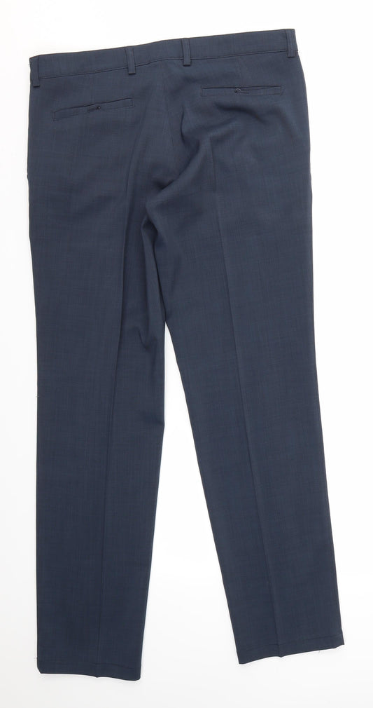 Roger Womens Blue Dress Pants Trousers Size 16 L32 in