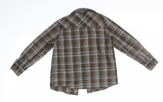 NEXT Boys Brown Check Basic Button-Up Size 8 Years
