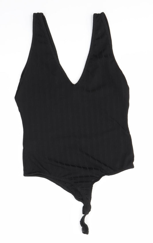 Boohoo Womens Black Bodysuit One-Piece Size 12
