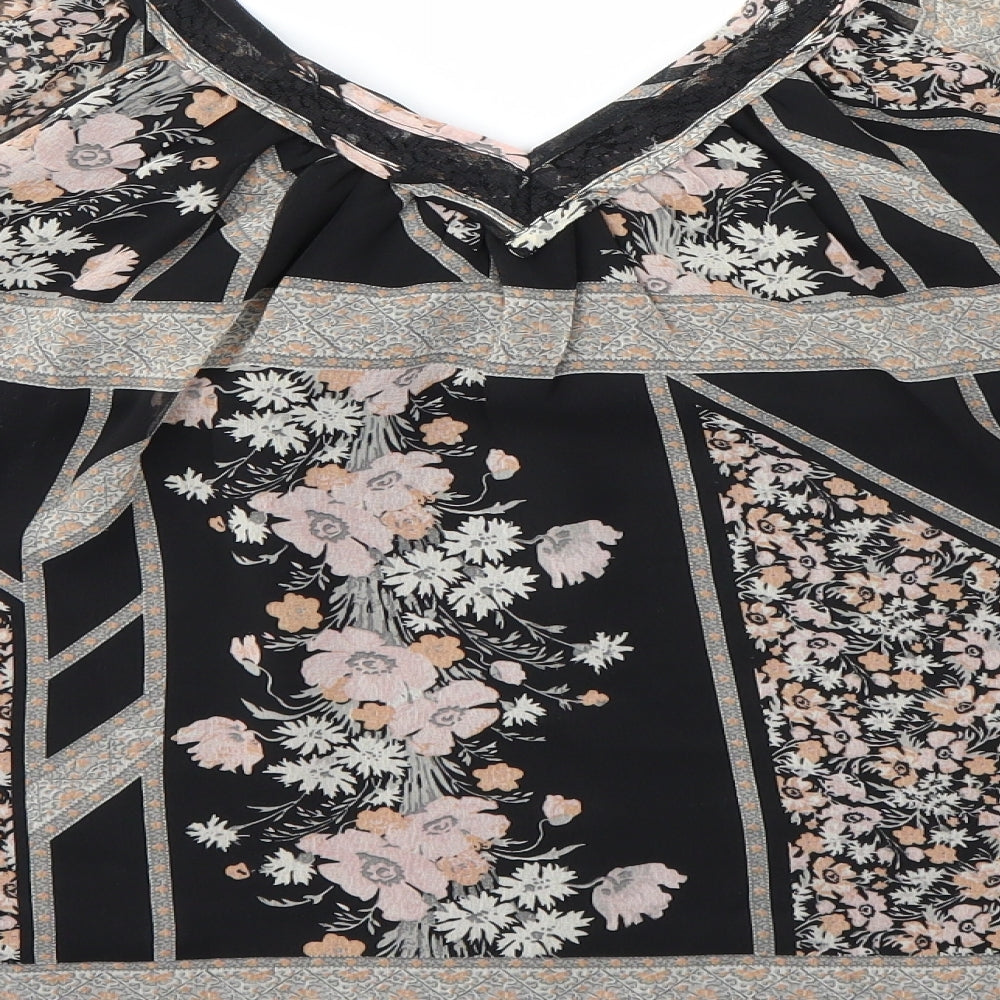 Miss Selfridge Womens Multicoloured Floral Basic Blouse Size 6