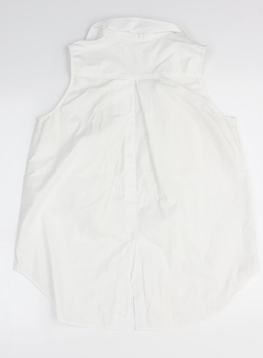 Kenar Womens White Basic Button-Up Size S