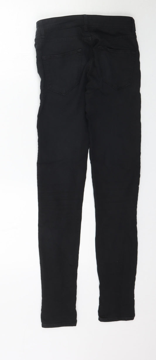 Preworn Womens Black Denim Skinny Jeans Size 6 L30 in