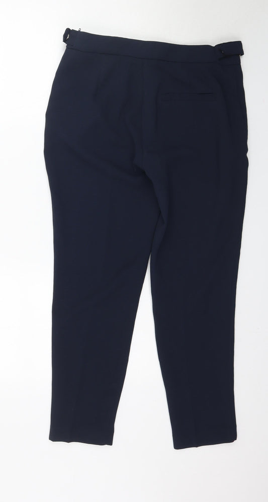 H&M Womens Blue Trousers Size 10 L27 in
