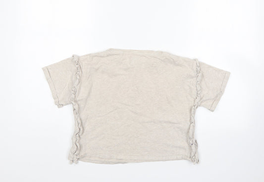 River Island Girls Ivory Basic T-Shirt Size 11-12 Years